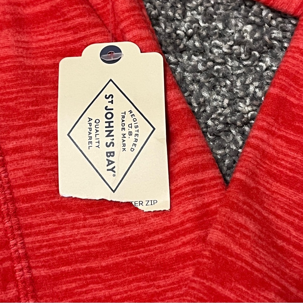 St. John's Bay Classic Women's Red Quarter-Zip Size M - Picture 8 of 10